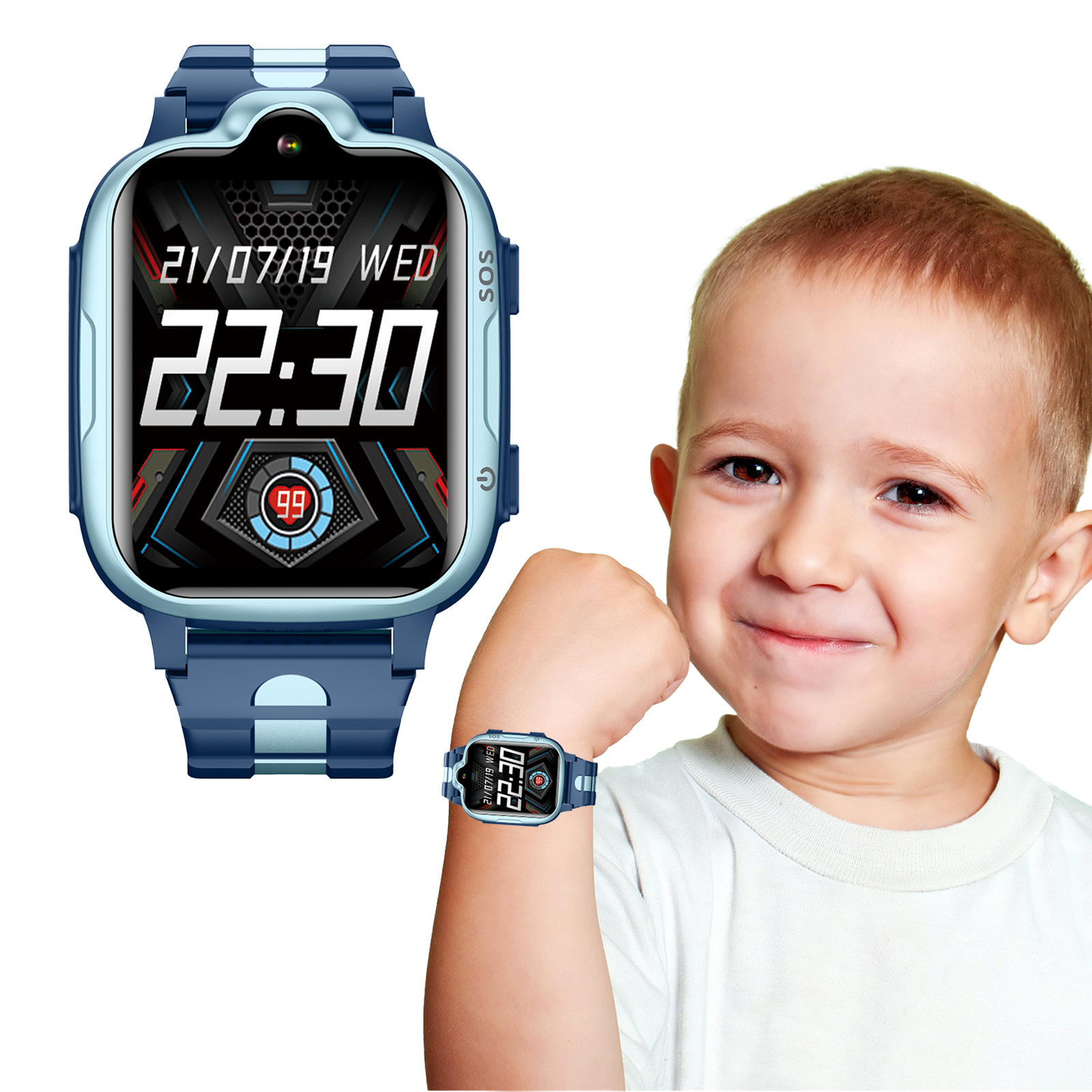 Smartwatch Digital Watches For Kid Girl - Montre intelligente 4G pour enfants, avec