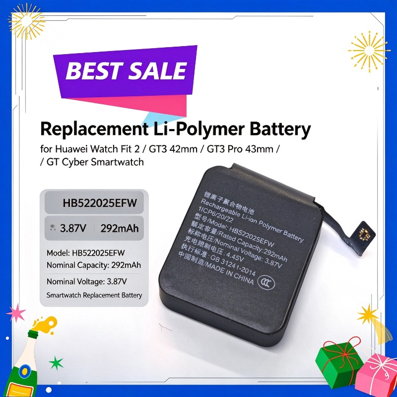 Watch Vs Smartwatch - Batterie Li-Polymer de remplacement HB522025EFW 3,87