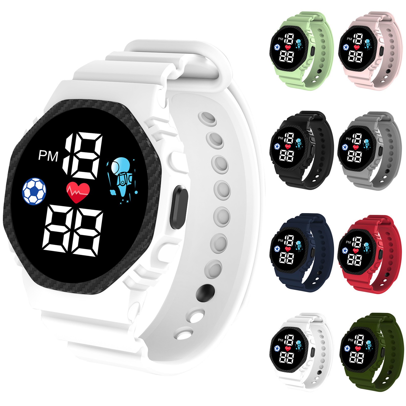 Smartwatch Digital Watches For Kid Girl - Montre intelligente multicolore pour enfants, montre-bracelet