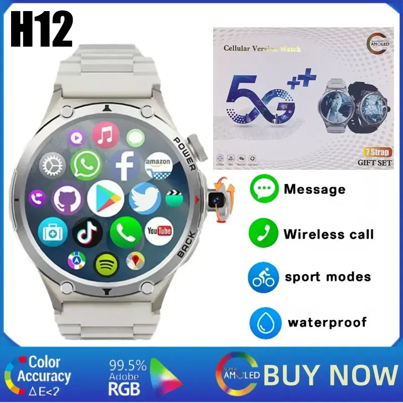 Smartwatch Watches For Women With Gps - H12, montre connectée Android 4G LTE,