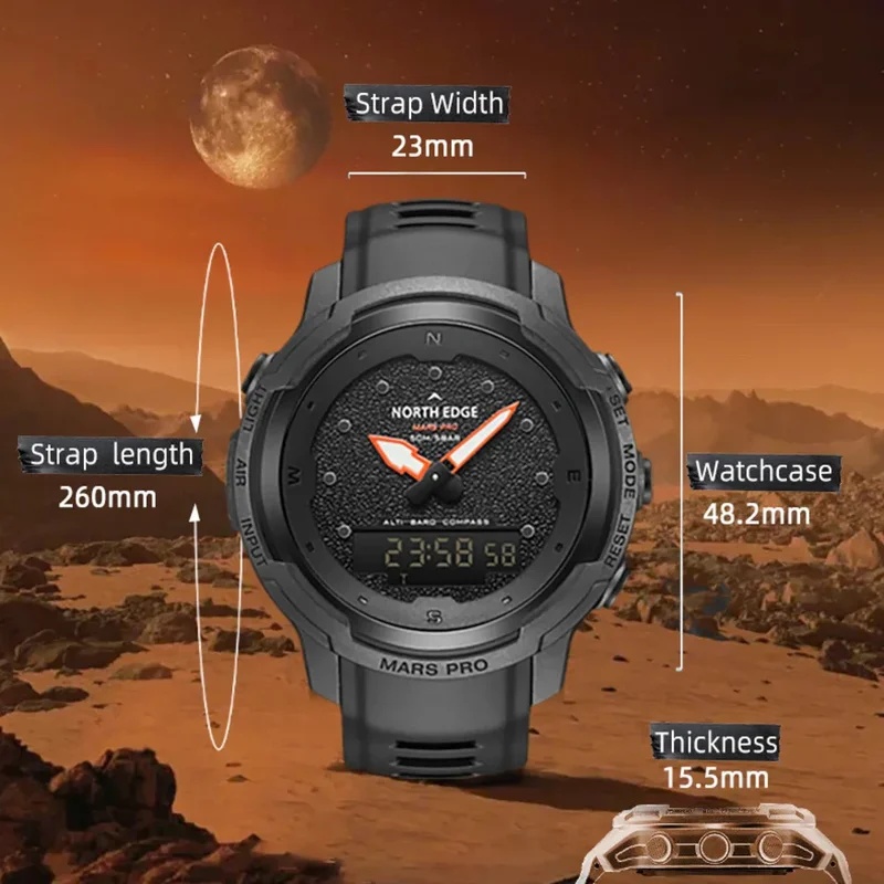 Altimeter Compass Watch - Montre de sport pour hommes NORTH